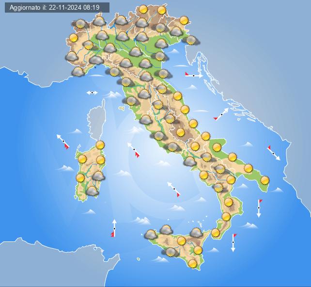 meteo italia 25 novembre 2024