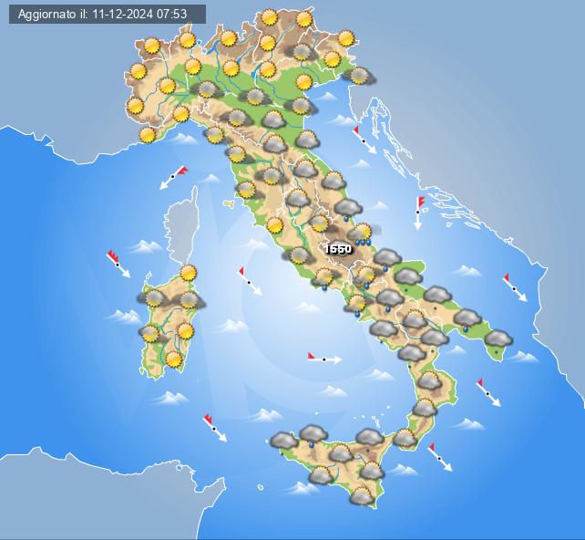 meteo italia 15 dicembre 2024