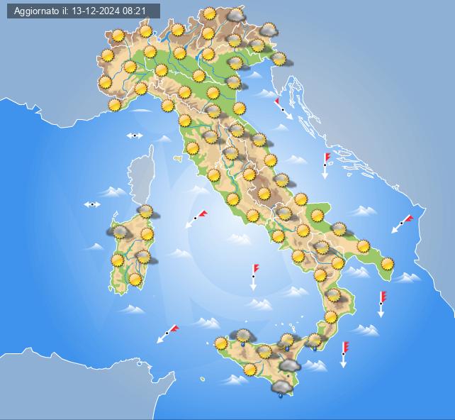 meteo italia 16 dicembre 2024