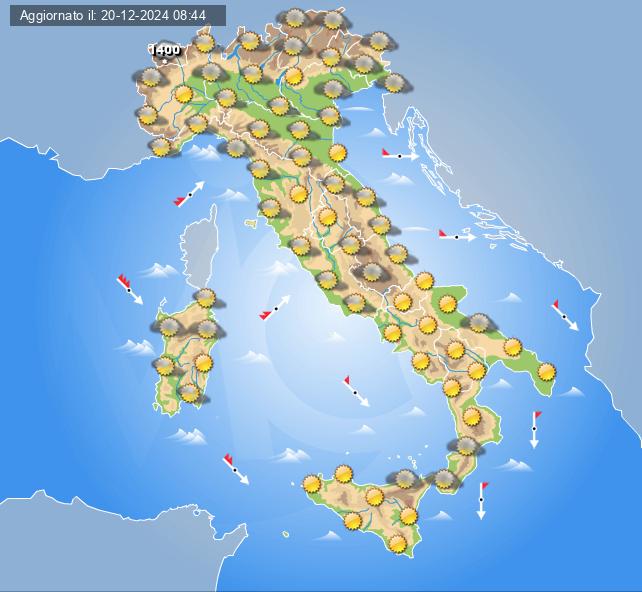 meteo italia 22 dicembre 2024