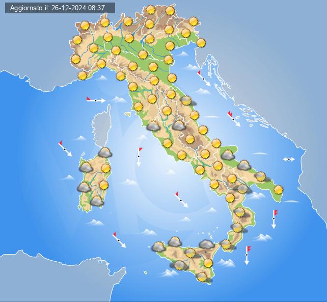 meteo italia 28 dicembre 2024