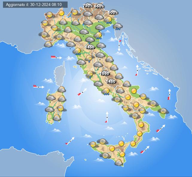 meteo italia 3 gennaio 2025