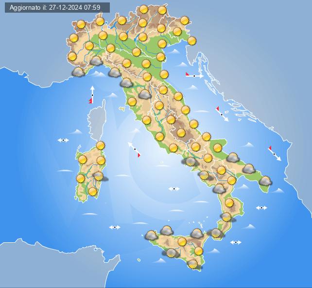 meteo italia 30 dicembre 2024