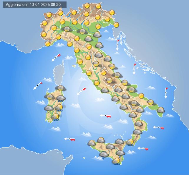 meteo italia 17 gennaio 2025