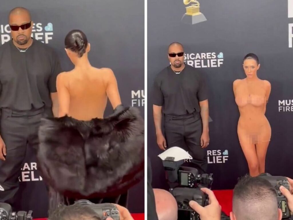 foto bianca censori nuda ai grammy