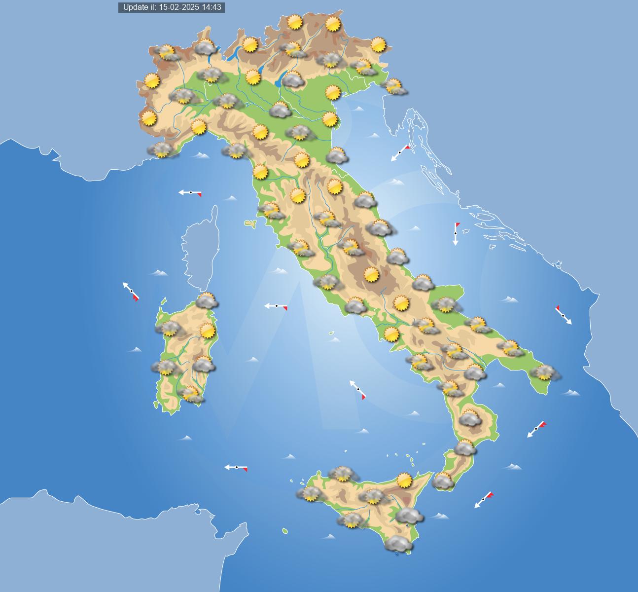 meteo italia 18 febbraio 2025