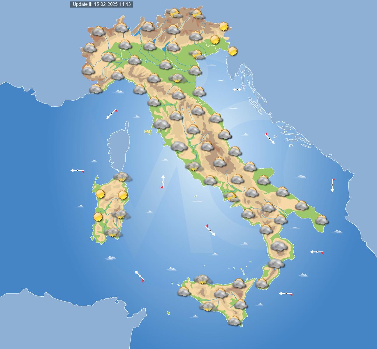 meteo italia 19 febbraio 2025