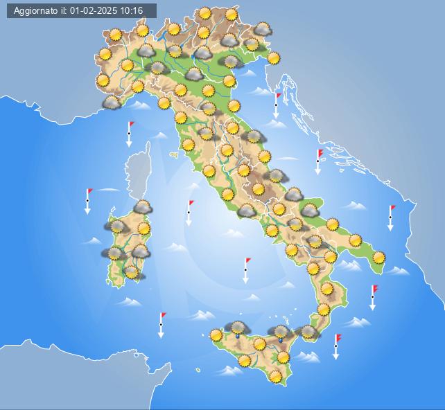 meteo italia 5 febbraio 2025