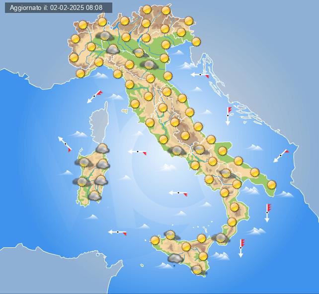 meteo italia 6 febbraio 2025