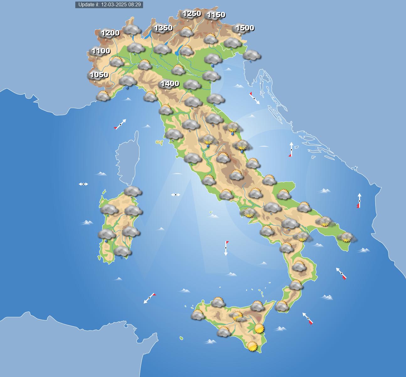 meteo italia 15 marzo 2025