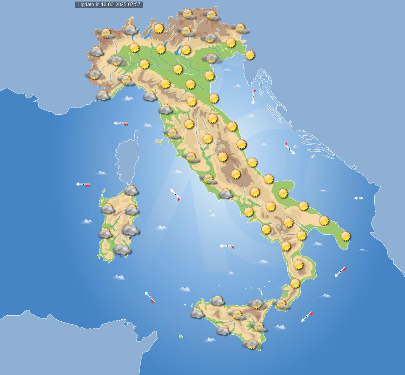 meteo italia 19 marzo 2025