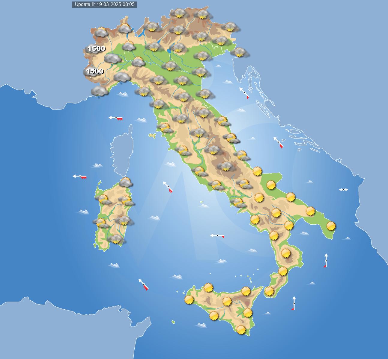 meteo italia 21 marzo 2025