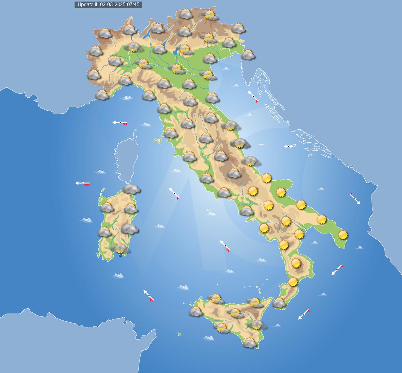 meteo italia 6 marzo 2025