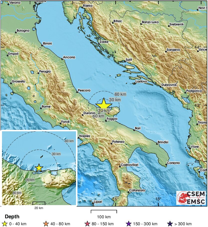 terremoti campi flegrei e gargano